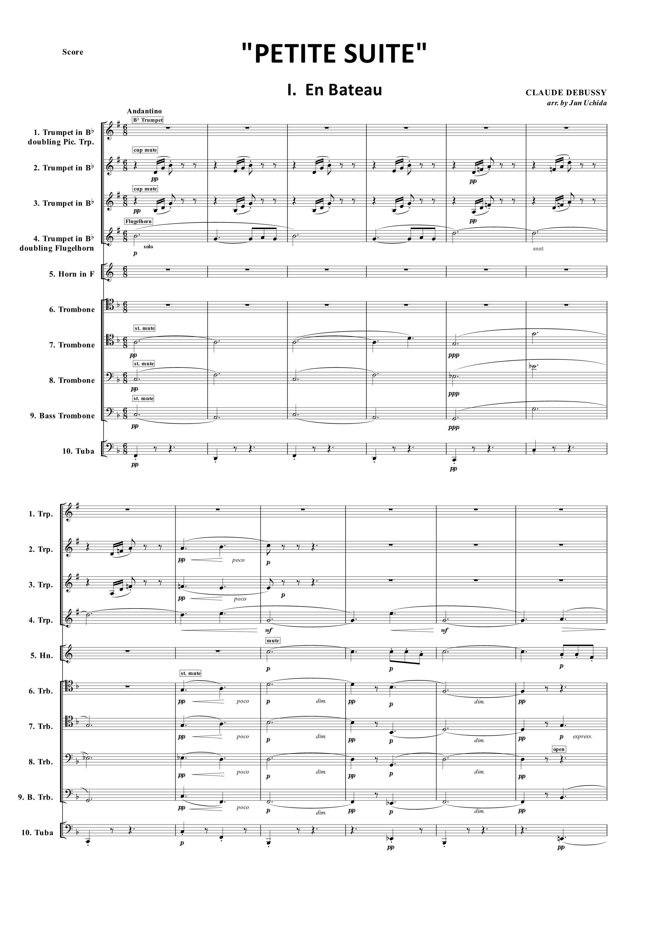 小組曲 (ドビュッシー) 金管十重奏 | 金管アンサンブル楽譜 | NABEO 